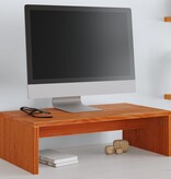 VidaXL Monitorstandaard 50x27x15 cm massief grenenhout wasbruin