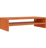 VidaXL Monitorstandaard 50x24x13 cm massief grenenhout wasbruin