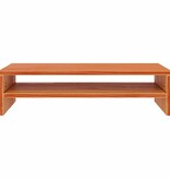 VidaXL Monitorstandaard 50x24x13 cm massief grenenhout wasbruin