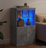 VidaXL Dressoir met LED-verlichting 60,5x37x100 cm betongrijs