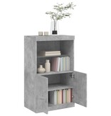 VidaXL Dressoir met LED-verlichting 60,5x37x100 cm betongrijs