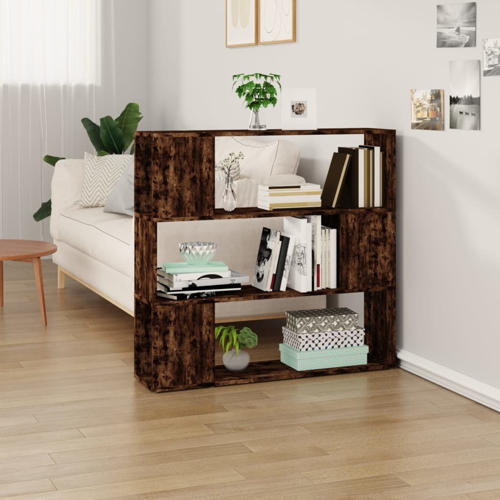 VidaXL Boekenkast/kamerscherm 100x24x94 cm gerookt eikenkleurig