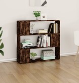 VidaXL Boekenkast/kamerscherm 100x24x94 cm gerookt eikenkleurig