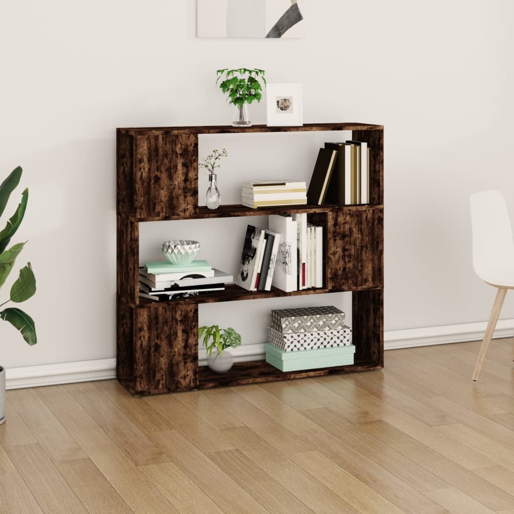 VidaXL Boekenkast/kamerscherm 100x24x94 cm gerookt eikenkleurig