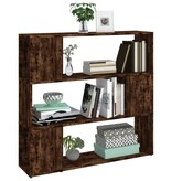 VidaXL Boekenkast/kamerscherm 100x24x94 cm gerookt eikenkleurig