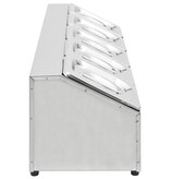 VidaXL Gastronormbakkenhouder met 5 GN 1/6 bakken roestvrij staal