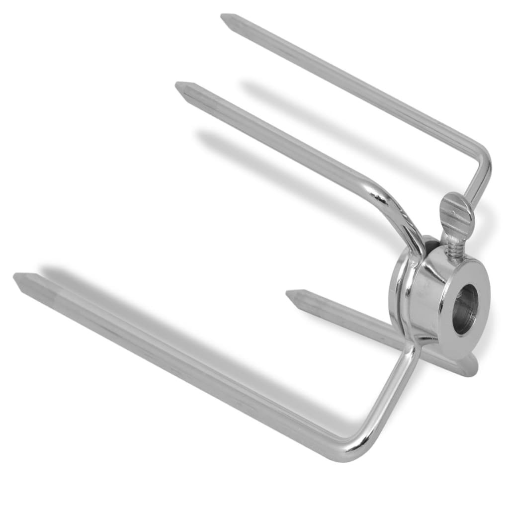VidaXL BBQ Draaispit vorken 2 stuks staal