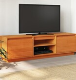 VidaXL Tv-meubel 140x35x40 cm massief grenenhout wasbruin