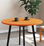 VidaXL Tafelblad rond Ø90x2,5 cm massief grenenhout wasbruin