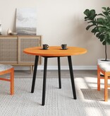 VidaXL Tafelblad rond Ø90x2,5 cm massief grenenhout wasbruin