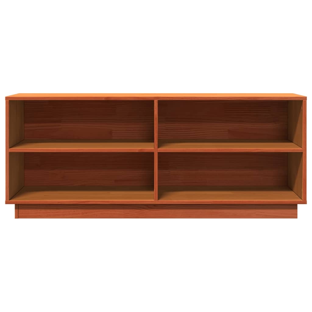 VidaXL Schoenenkast 110x34x45 cm massief grenenhout wasbruin