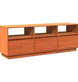 VidaXL Tv-meubel 140x37x50 cm massief grenenhout wasbruin