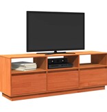 VidaXL Tv-meubel 140x37x50 cm massief grenenhout wasbruin