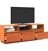 VidaXL Tv-meubel 140x37x50 cm massief grenenhout wasbruin