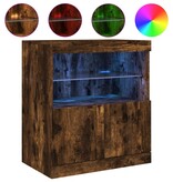 VidaXL Dressoir met LED-verlichting 60x37x67 cm gerookt eikenkleurig