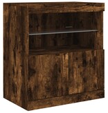 VidaXL Dressoir met LED-verlichting 60x37x67 cm gerookt eikenkleurig