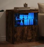 VidaXL Dressoir met LED-verlichting 60x37x67 cm gerookt eikenkleurig