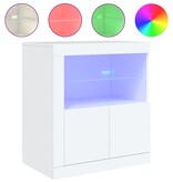VidaXL Dressoir met LED-verlichting 60,5x37x67 cm wit