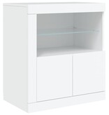 VidaXL Dressoir met LED-verlichting 60,5x37x67 cm wit