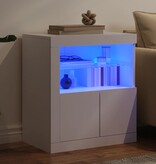 VidaXL Dressoir met LED-verlichting 60,5x37x67 cm wit