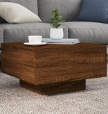 VidaXL Salontafel met LED-verlichting 55x55x31 cm bruin eikenkleur