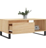 VidaXL Salontafel 90x50x36,5 cm bewerkt hout sonoma eikenkleurig