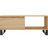 VidaXL Salontafel 90x50x36,5 cm bewerkt hout sonoma eikenkleurig