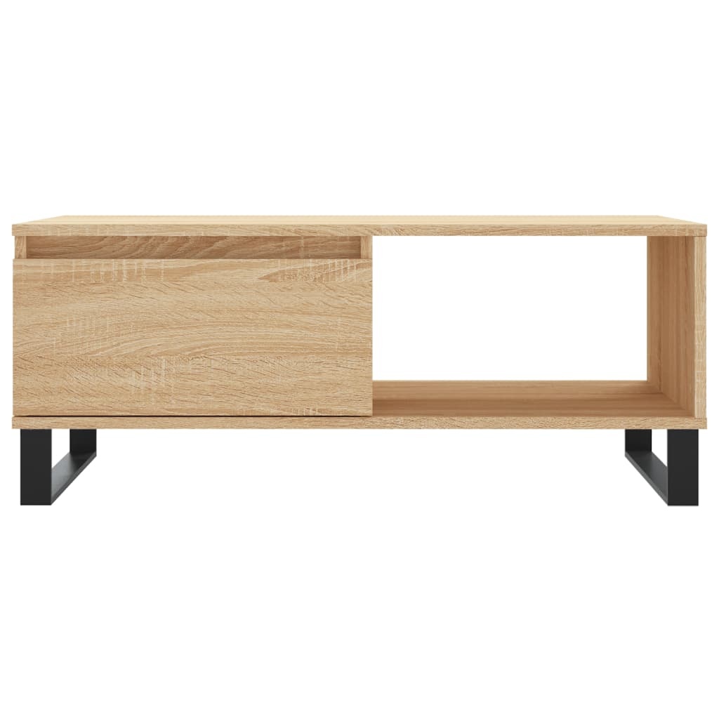 VidaXL Salontafel 90x50x36,5 cm bewerkt hout sonoma eikenkleurig