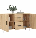 VidaXL Dressoir 100x36x60 cm bewerkt hout sonoma eikenkleurig