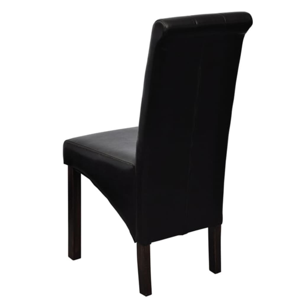 VidaXL Eetkamerstoelen 2 st kunstleer zwart
