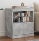 VidaXL Dressoir met LED-verlichting 60x37x67 cm betongrijs