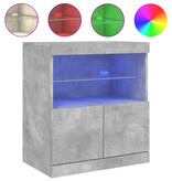 VidaXL Dressoir met LED-verlichting 60x37x67 cm betongrijs