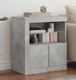 VidaXL Dressoir met LED-verlichting 60,5x37x67 cm betongrijs