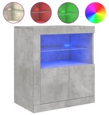 VidaXL Dressoir met LED-verlichting 60,5x37x67 cm betongrijs