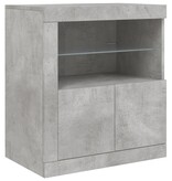 VidaXL Dressoir met LED-verlichting 60,5x37x67 cm betongrijs