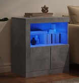 VidaXL Dressoir met LED-verlichting 60,5x37x67 cm betongrijs