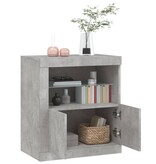 VidaXL Dressoir met LED-verlichting 60,5x37x67 cm betongrijs