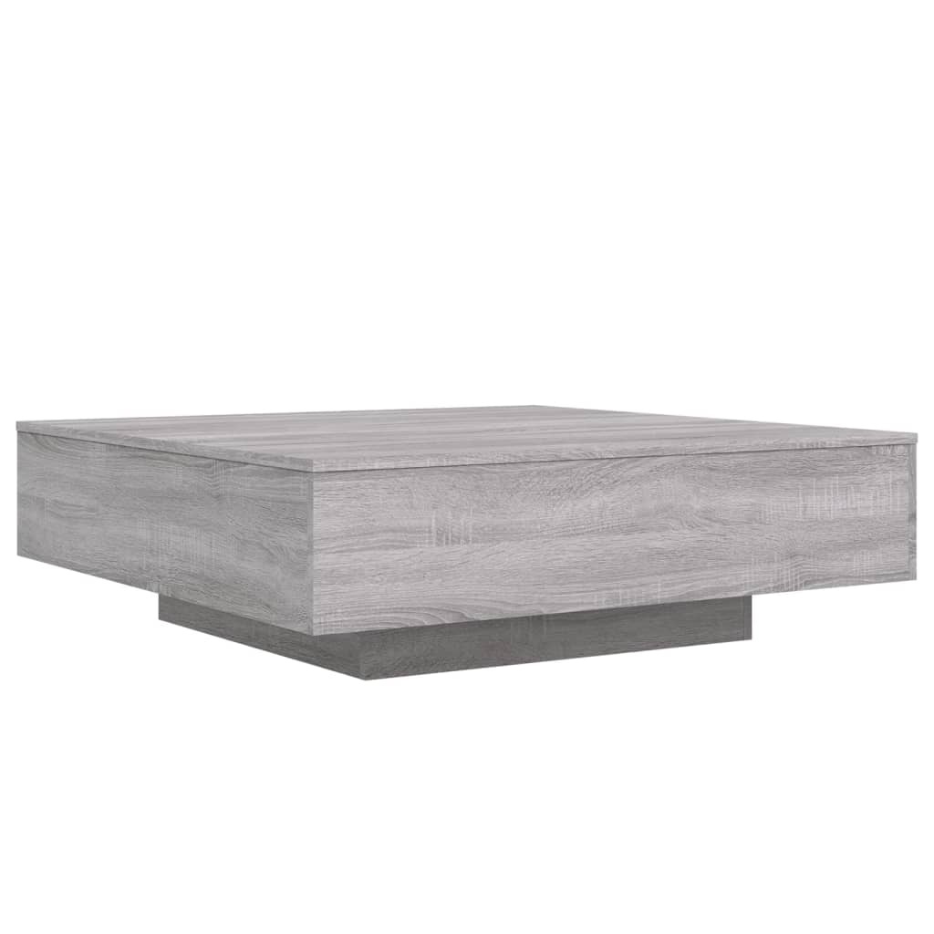 VidaXL Salontafel 100x100x31 cm bewerkt hout grijs sonoma eikenkleurig