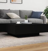 VidaXL Salontafel 100x100x31 cm bewerkt hout zwart