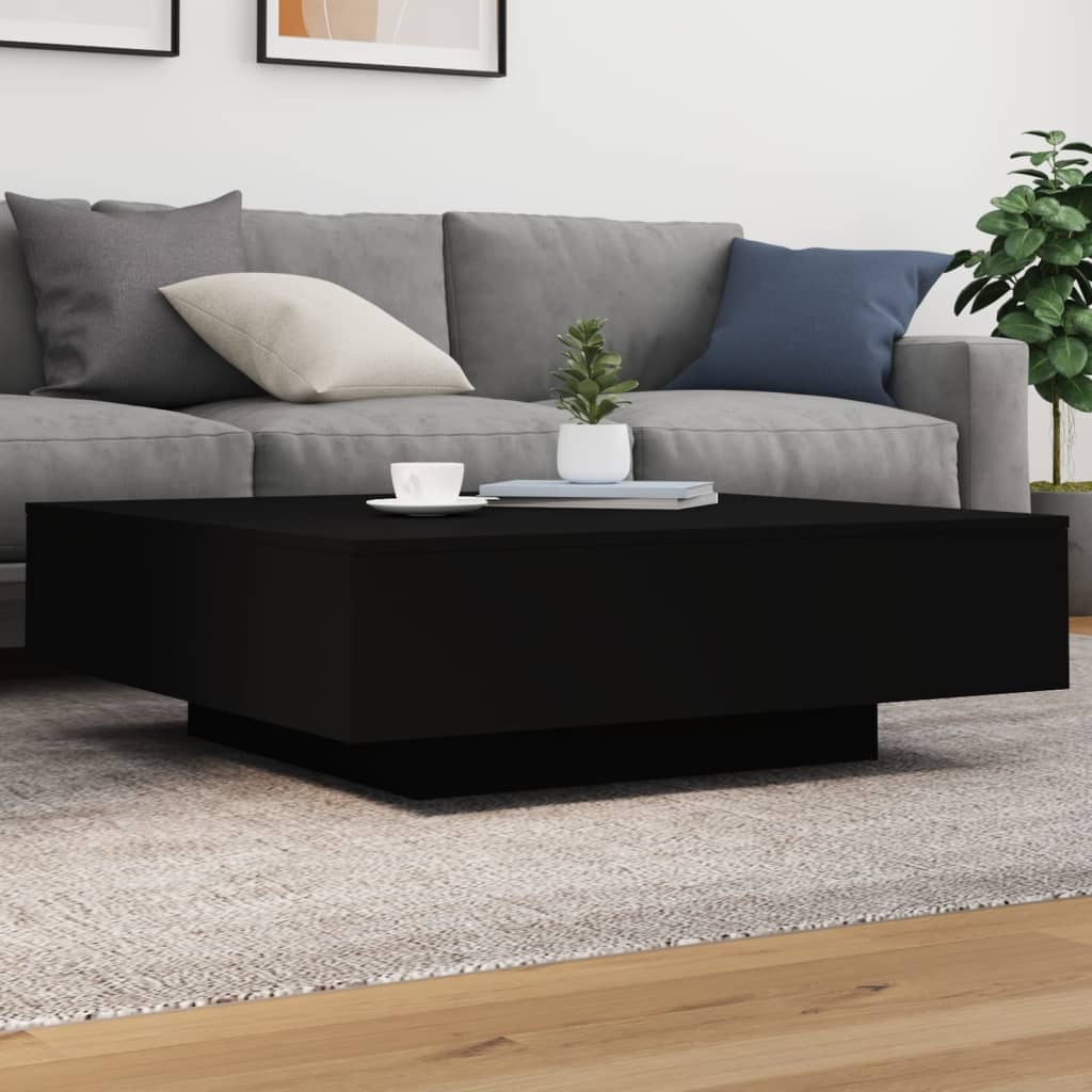 VidaXL Salontafel 100x100x31 cm bewerkt hout zwart
