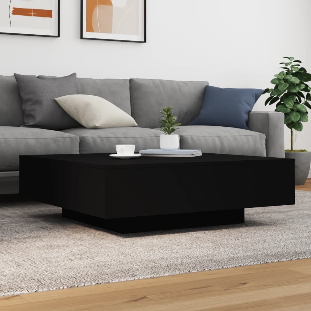 VidaXL Salontafel 100x100x31 cm bewerkt hout zwart