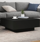 VidaXL Salontafel 80x80x31 cm spaanplaat zwart