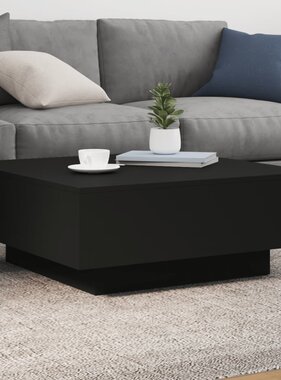 VidaXL Salontafel 80x80x31 cm spaanplaat zwart