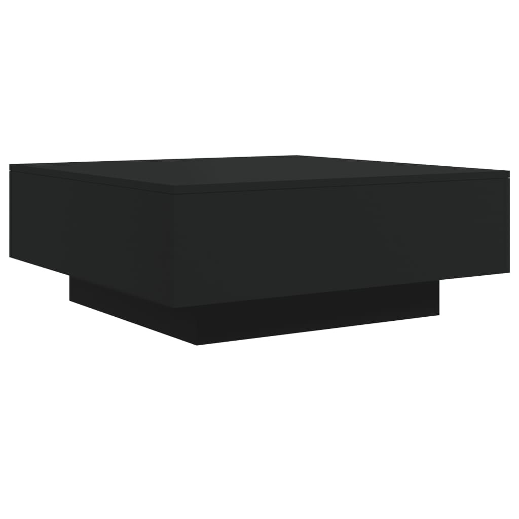 VidaXL Salontafel 80x80x31 cm spaanplaat zwart