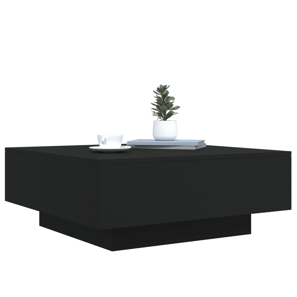 VidaXL Salontafel 80x80x31 cm spaanplaat zwart