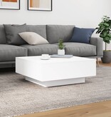 VidaXL Salontafel 80x80x31 cm spaanplaat wit