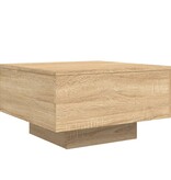 VidaXL Salontafel met LED-verlichting 55x55x31 cm sonoma eikenkleurig