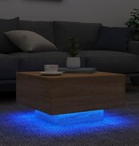 VidaXL Salontafel met LED-verlichting 55x55x31 cm sonoma eikenkleurig