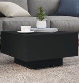 VidaXL Salontafel met LED-verlichting 55x55x31 cm zwart
