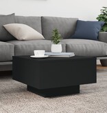 VidaXL Salontafel met LED-verlichting 55x55x31 cm zwart